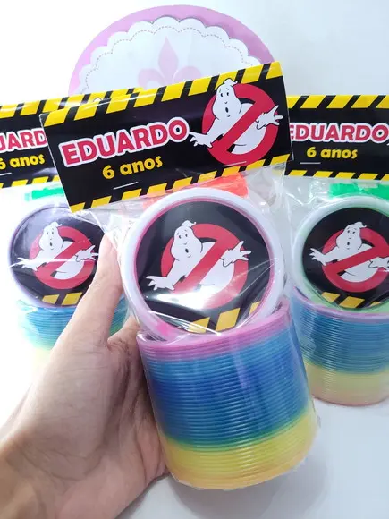 Kit Diversão Personalizado os Caça Fantasmas com Mola Geleca