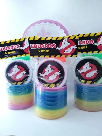 Kit Diversão Personalizado os Caça Fantasmas com Mola Geleca