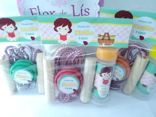 Kit Diversão Piquenique Menina Corda e Bolha Candy Color
