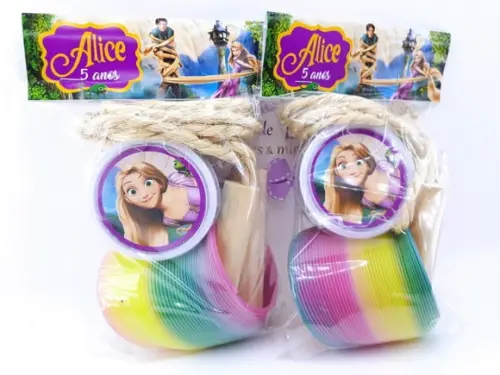 Kit Diversão Rapunzel Enrolados Lembrancinha com Geleca