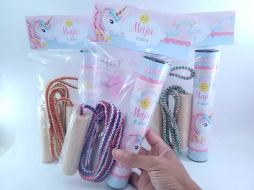 Kit Diversão Unicórnio Pega Varetas e Pula Corda