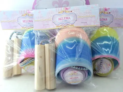 Kit Divertido Circo Rosa com Mola Corda e Ioiô