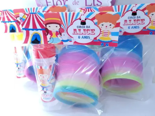 Kit Divertido Circo Menina Mola e Bolha Lembrancinha