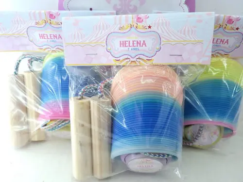Kit Divertido Circo Rosa com Mola Corda e Ioiô