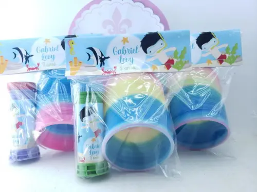 Kit Divertido com Mola e Bolha Fundo do Mar