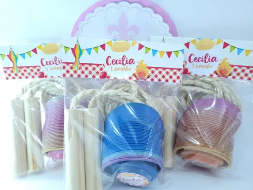 Kit Divertido Festa Junina com Mola Corda e Ioiô Arraiá