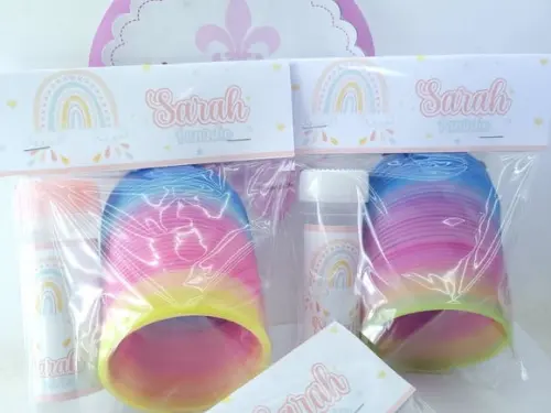 Kit Divertido Mola e Bolha Arco Íris Boho Candy Color