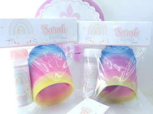 Kit Divertido Mola e Bolha Arco Íris Boho Candy Color
