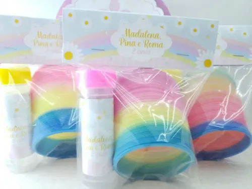 Kit Divertido Mola e Bolha Arco Íris e Flores
