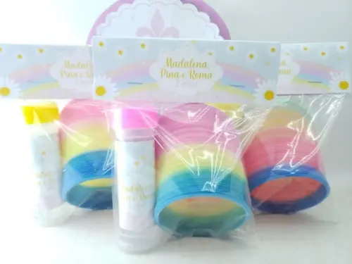 Kit Divertido Mola e Bolha Arco Íris e Flores