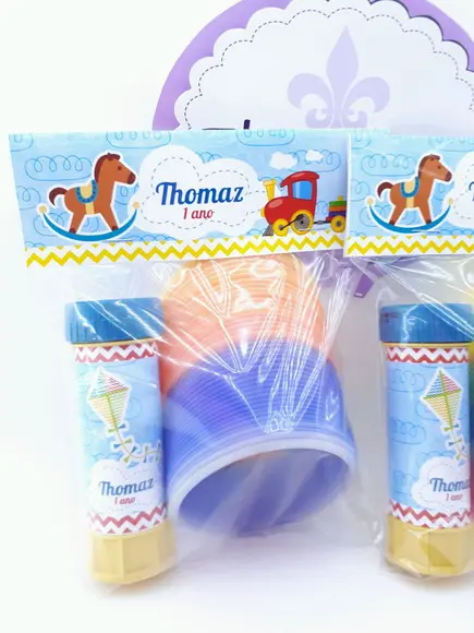 Kit Divertido Mola e Bolha Brinquedos Antigos