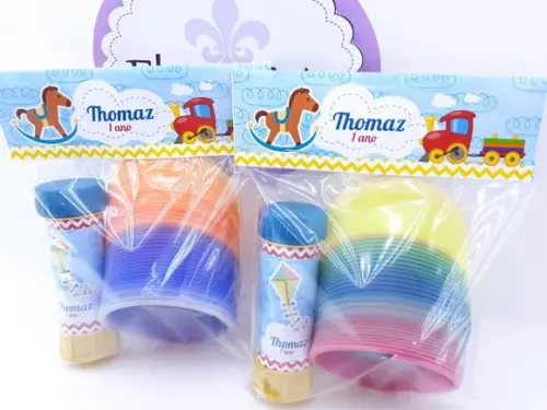 Kit Divertido Mola e Bolha Brinquedos Antigos