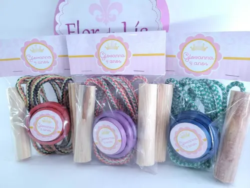 Kit Divertido Princesa Realeza Corda e Ioiô Lembrancinha