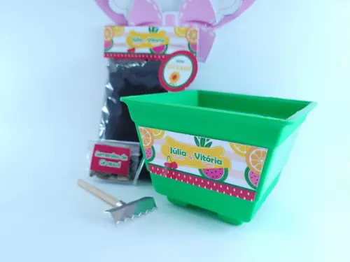 Kit Ecológ Plantação Festa Quitandinha Lembrancinha Frutaria