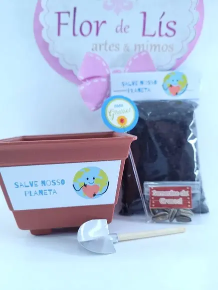 Kit Ecológico Meio Ambiente Brinde Plantação Sustentável