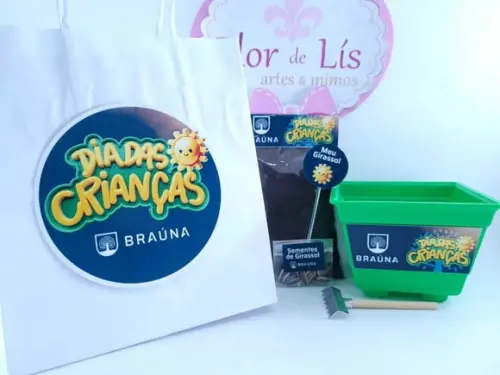 Kit Ecológico Lembrancinha Dia das Crianças com Sacola