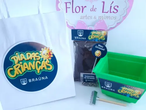 Kit Ecológico Lembrancinha Dia das Crianças com Sacola