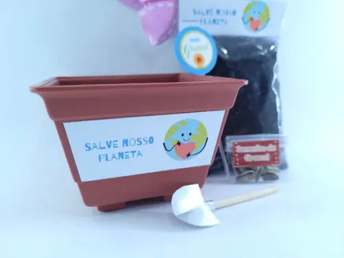 Kit Ecológico Meio Ambiente Brinde Plantação Sustentável