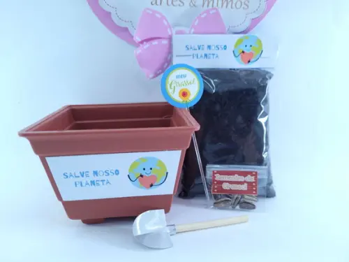 Kit Ecológico Meio Ambiente Brinde Plantação Sustentável