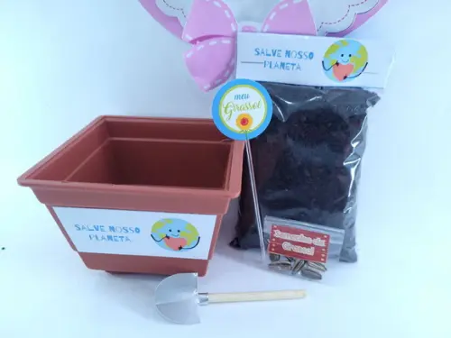 Kit Ecológico Meio Ambiente Brinde Plantação Sustentável