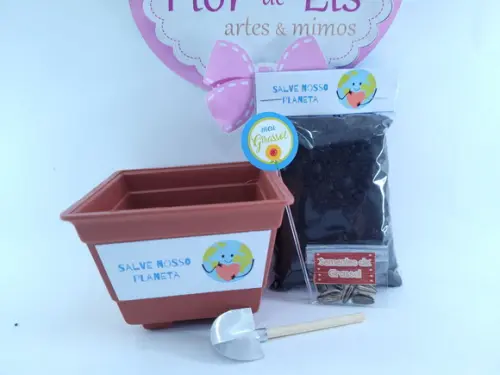 Kit Ecológico Meio Ambiente Brinde Plantação Sustentável