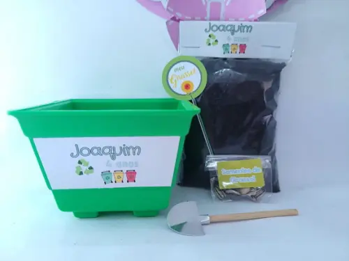 Kit Ecológico Plantio Meio Ambiente Reciclagem Lembrancinha