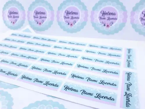 Kit Etiqueta Escolar Floral