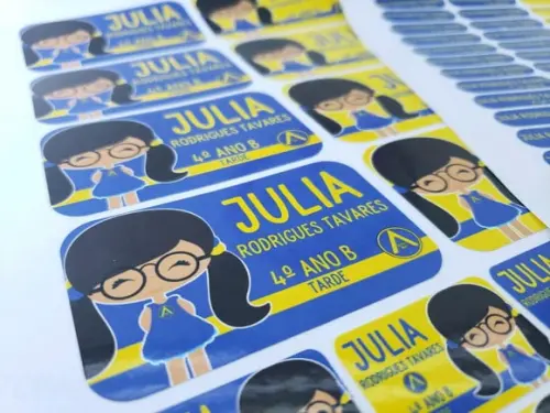 Kit Etiqueta Escolar Menina Cute Logo Escola