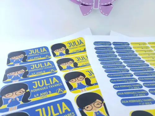Kit Etiqueta Escolar Menina Cute Logo Escola