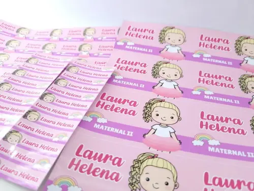 Kit Etiqueta Escolar Menininha Loira Volta às Aulas