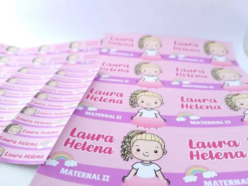 Kit Etiqueta Escolar Menininha Loira Volta às Aulas