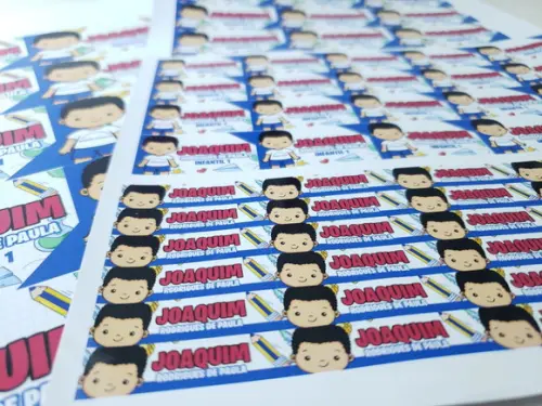 Kit Etiqueta Escolar Menino Cute Logo Escola