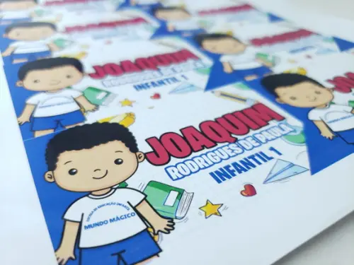 Kit Etiqueta Escolar Menino Cute Logo Escola