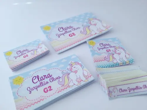 Kit Etiqueta Escolar Unicórnio Menina