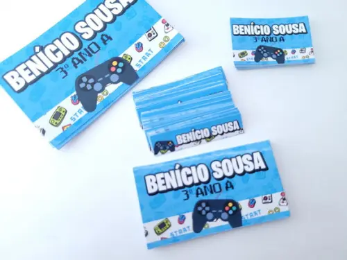 Kit Etiqueta Escolar Video Game Menino Geek