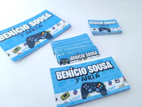 Kit Etiqueta Escolar Video Game Menino Geek