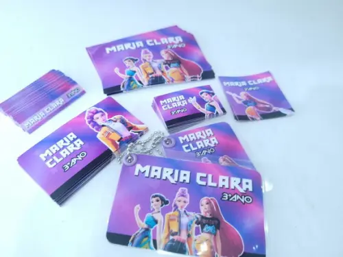 Kit Etiquetas Escolar Guerreiras do Kpop com Chaveiros