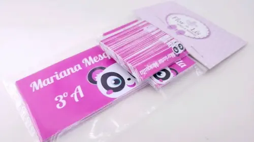 Kit Etiquetas Escolares Menina Panda