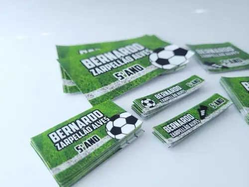 Kit Etiquetas Escolares Personalizadas Futebol Menino