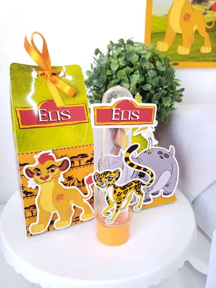 Kit Festa em Casa Guarda do Leão Personalizados Rei Leão