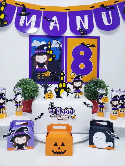Kit Festa em Casa Halloween com Caixinhas