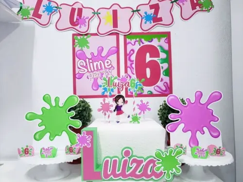 Kit Festa em Casa Slime Menina