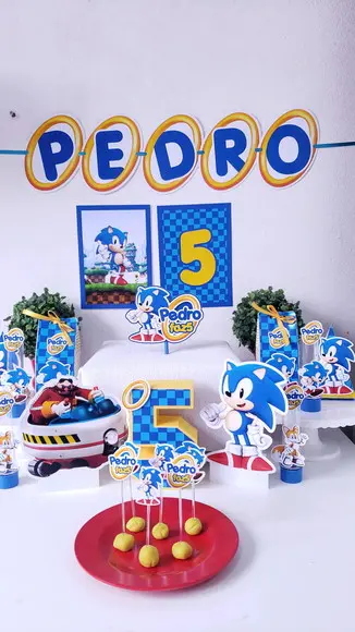 Kit Festa em Casa Sonic Personalizados