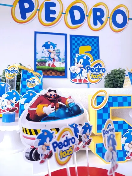 Kit Festa em Casa Sonic Personalizados