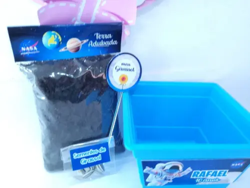 Kit Jardim Astronauta Nasa Personalizado Plantio