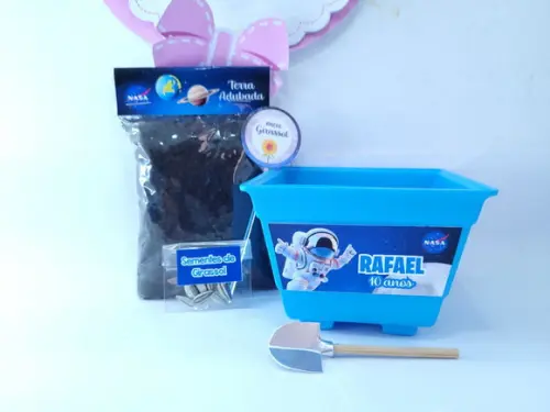 Kit Jardim Astronauta Nasa Personalizado Plantio
