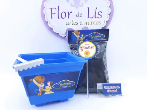 Kit Jardim Lembrancinha a Bela e a Fera
