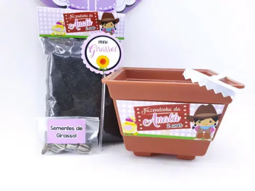 Kit Jardim Plantação Fazendinha Menina