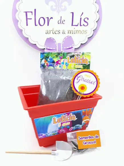 Kit Jardim Lembrancinha Trolls
