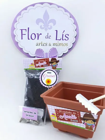 Kit Jardim Plantação Fazendinha Menina